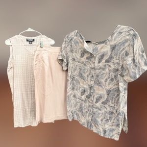 Patrick Collection & Componix Silk Tunic/Skirt Bundle 3-Piece Vintage